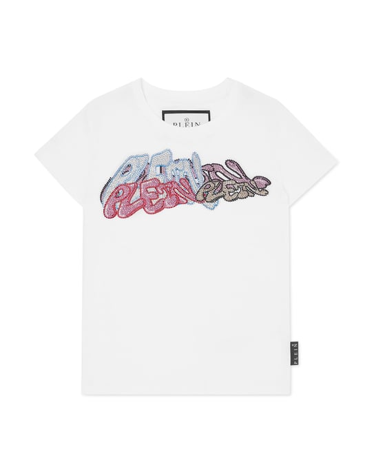 T-Shirt Round Neck With Crystals Bombing Graffiti - Image 1