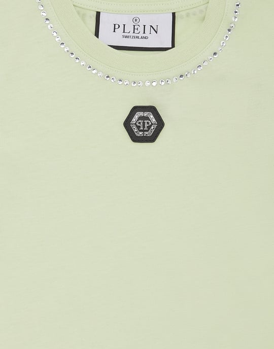 Cropped T-Shirt Strass Round Neck Ss - Image 2