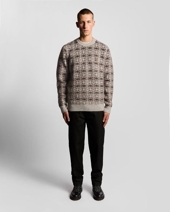 Jersey de punto intarsia cepillado Lyle & Scott - Gris - Image 2