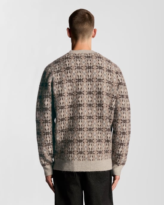 Jersey de punto intarsia cepillado Lyle & Scott - Gris - Image 4