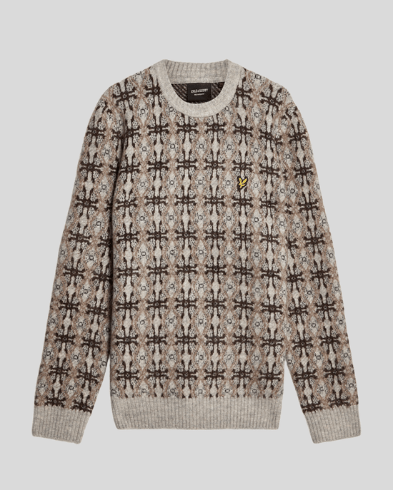 Jersey de punto intarsia cepillado Lyle & Scott - Gris - Image 5