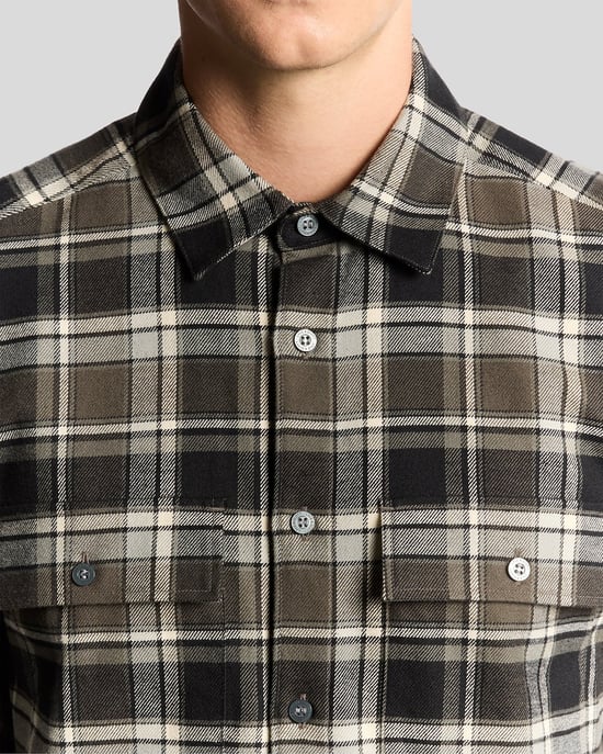 Camisa de cuadros de algodón cepillado - Image 3