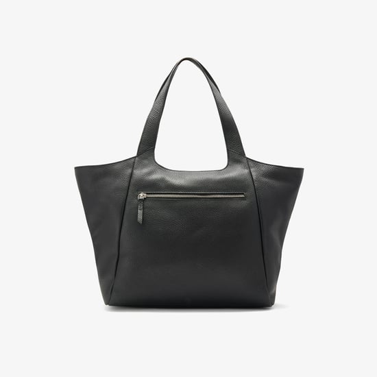 Dress Day Tote Black Leather Bags - Image 1