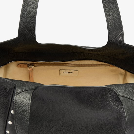 Dress Day Tote Black Leather Bags - Image 3
