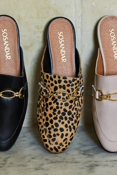Samba Cheetah Leather Backless Mule - Image 4