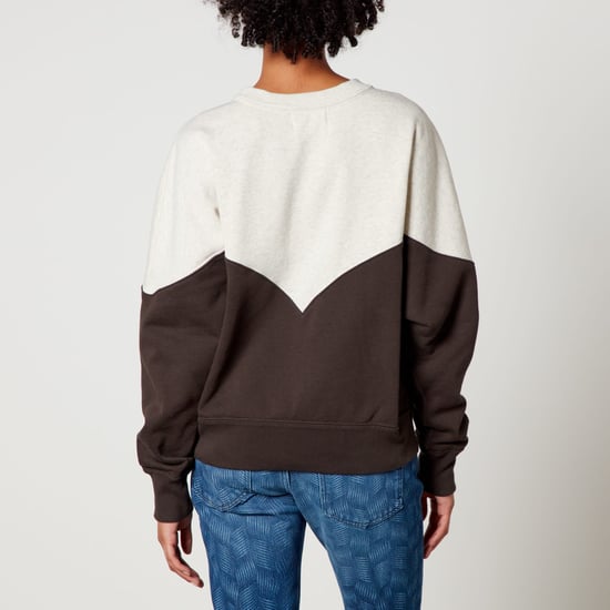 Sudadera bicolor con logo Isabel Marant Étoile Houston para mujer en marrón/blanco - Image 2