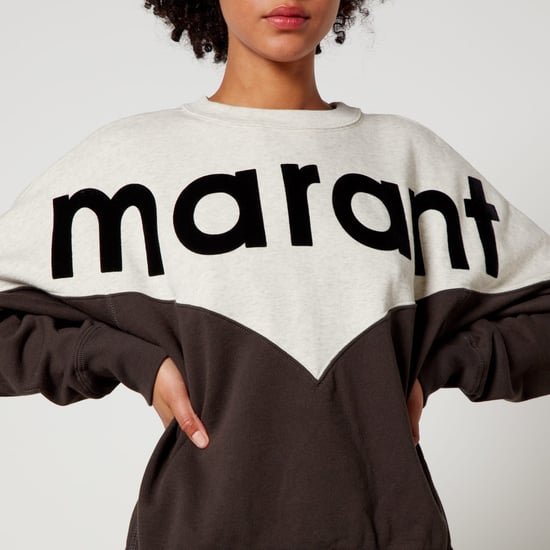 Sudadera bicolor con logo Isabel Marant Étoile Houston para mujer en marrón/blanco - Image 3