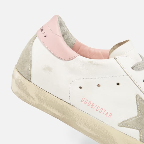 Entrenadores de cuero Superstar Golden Goose para mujer en blanco - Image 5