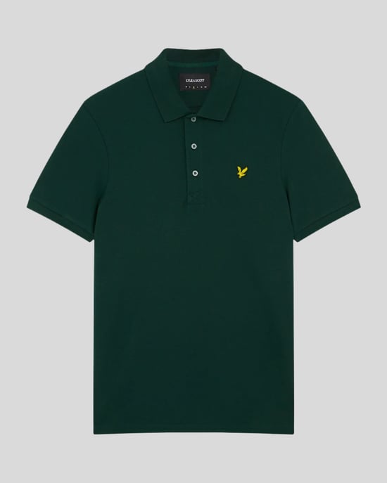 Lyle & Scott Polo SS Plain Polo Shirt Verde - Image 5