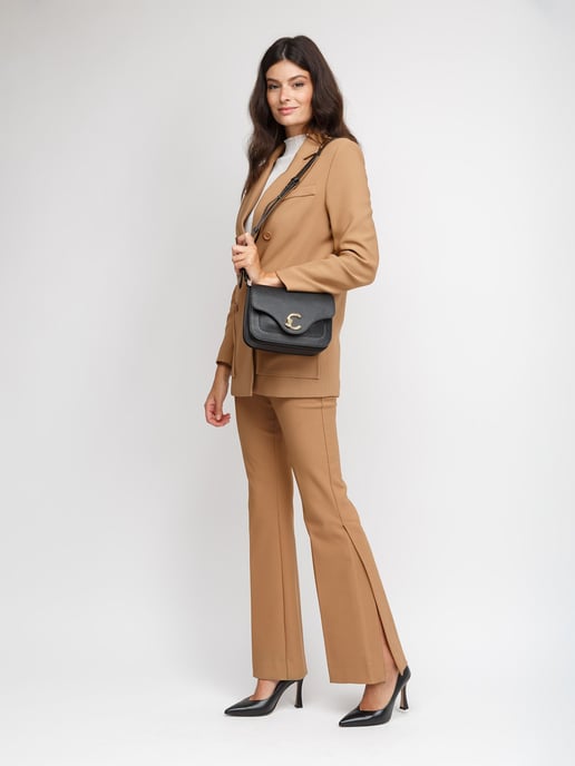 Bolso cruzado de cuero con textura de grano - Image 6