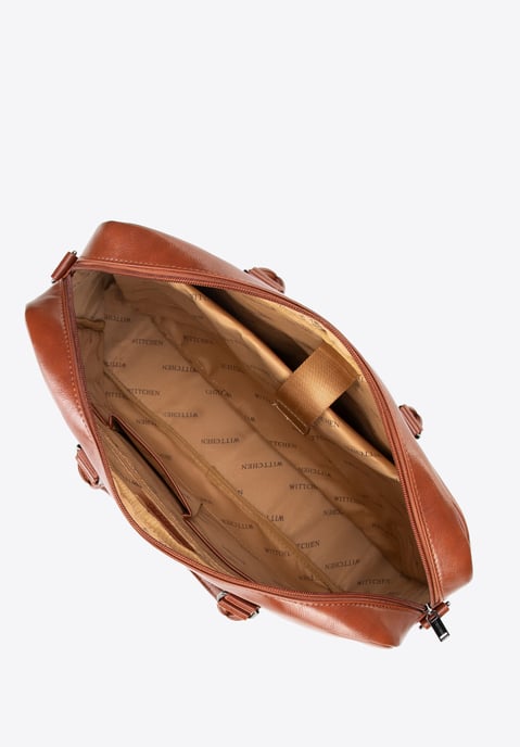 Bolso Wittchen para portátil de 16 pulgadas para hombre, piel sintética, marrón, piel ecológica - Image 4