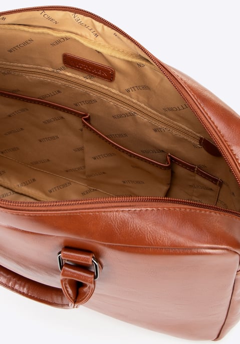 Bolso Wittchen para portátil de 16 pulgadas para hombre, piel sintética, marrón, piel ecológica - Image 5