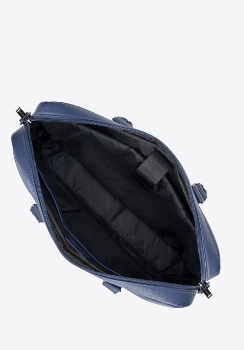 Bolso Wittchen para portátil de 16 pulgadas para hombre, piel sintética, azul marino, piel ecológica - Image 5