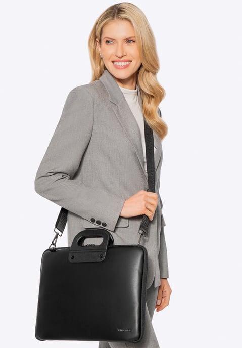 Bolso Wittchen para portátil de 15" para hombre en piel sintética negra - Image 2