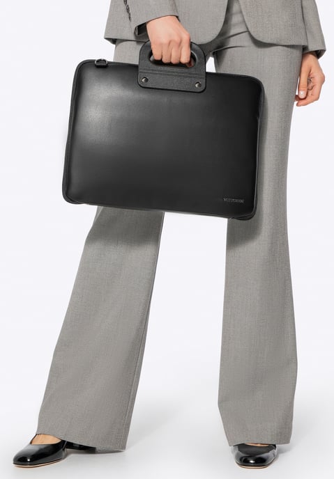 Bolso Wittchen para portátil de 15" para hombre en piel sintética negra - Image 3