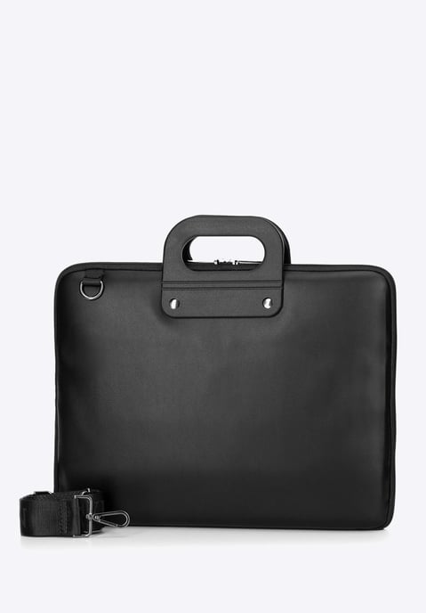 Bolso Wittchen para portátil de 15" para hombre en piel sintética negra - Image 4
