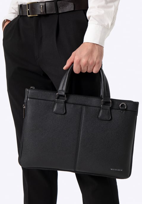 Bolso Wittchen para portátil de 14,5" para hombre en piel sintética negra - Image 2