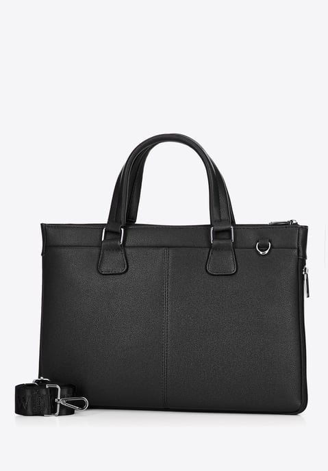 Bolso Wittchen para portátil de 14,5" para hombre en piel sintética negra - Image 3