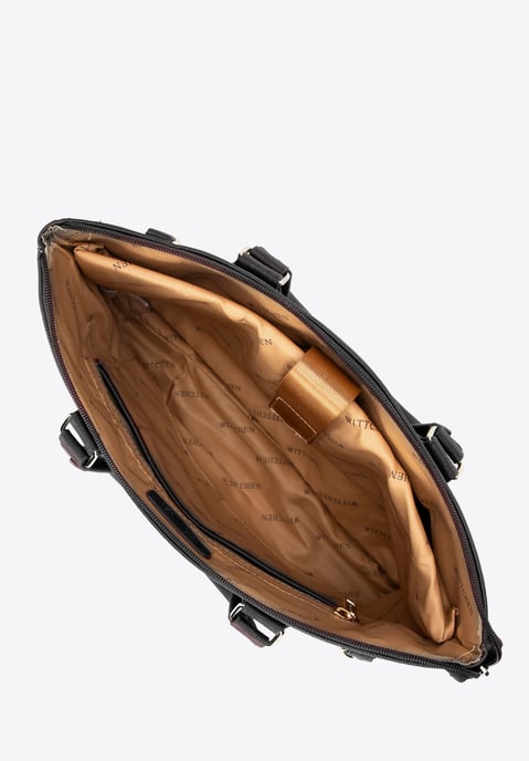 Bolso Wittchen para portátil de 14,5" para hombre en piel sintética negra - Image 4