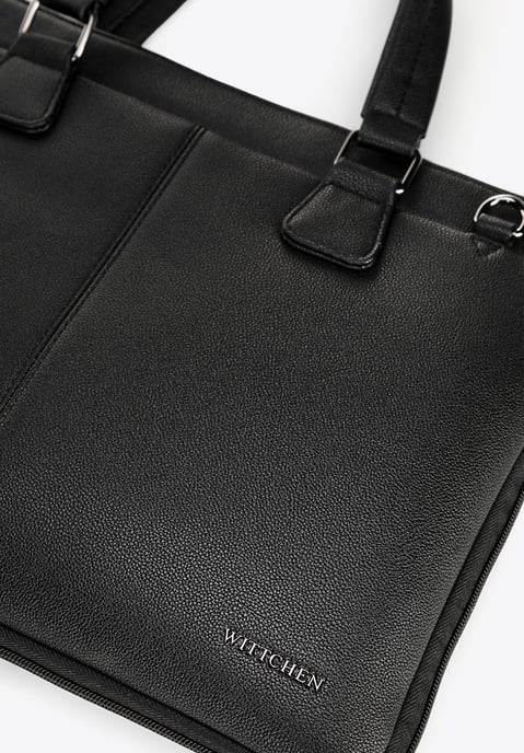 Bolso Wittchen para portátil de 14,5" para hombre en piel sintética negra - Image 5