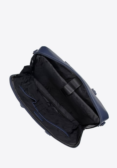 Bolso Wittchen para portátil de 16 pulgadas para hombre, piel sintética, azul marino, piel ecológica - Image 3