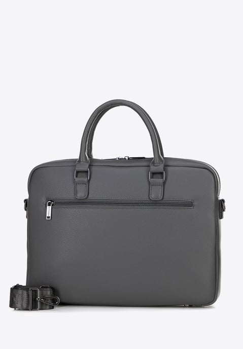Bolso Wittchen para portátil de 16" para hombre en piel sintética gris - Image 3