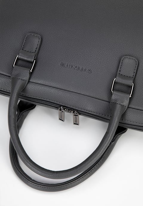 Bolso Wittchen para portátil de 16" para hombre en piel sintética gris - Image 5