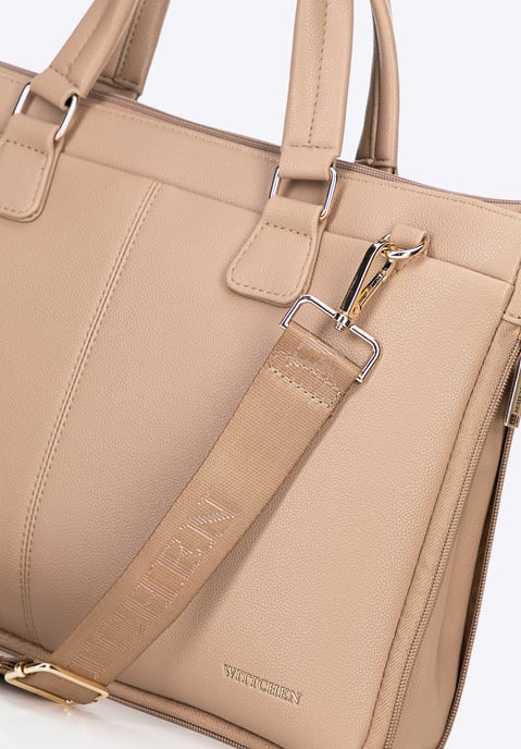 Wittchen Bolso para portátil de hombre de 14,5" en polipiel, beige, beige, ecopiel - Image 4