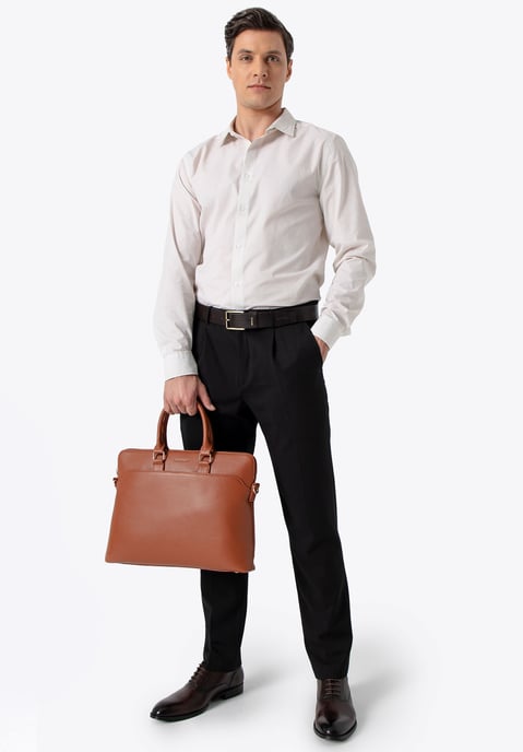 Bolso Wittchen para portátil de 16 pulgadas para hombre, marrón claro, piel sintética, marrón claro, piel ecológica - Image 1