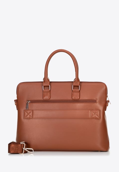 Bolso Wittchen para portátil de 16 pulgadas para hombre, marrón claro, piel sintética, marrón claro, piel ecológica - Image 3