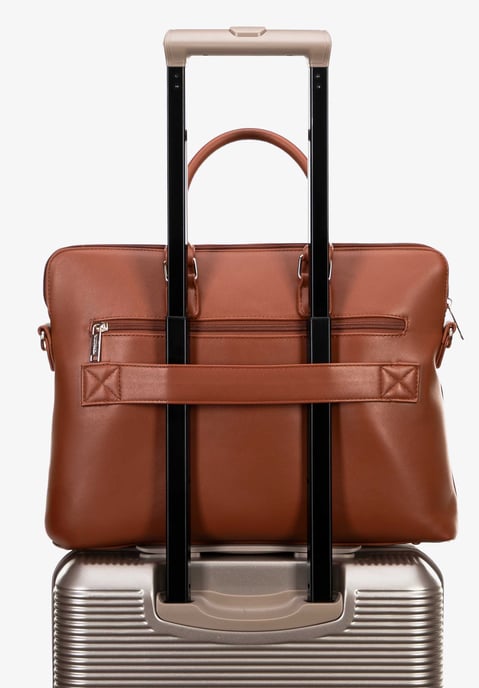 Bolso Wittchen para portátil de 16 pulgadas para hombre, marrón claro, piel sintética, marrón claro, piel ecológica - Image 5