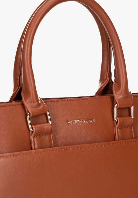 Bolso Wittchen para portátil de 16 pulgadas para hombre, marrón claro, piel sintética, marrón claro, piel ecológica - Image 6