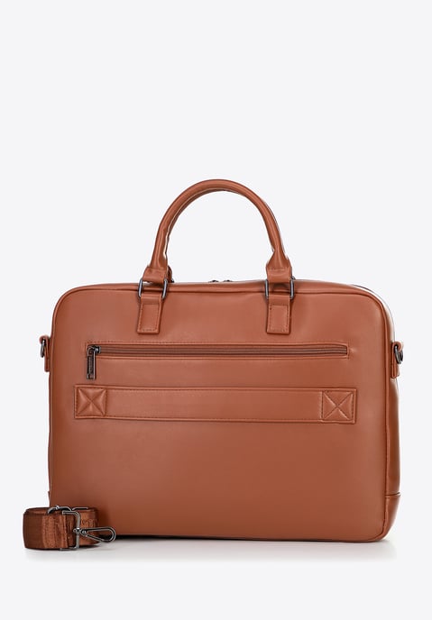 Bolso Wittchen para portátil de 16 pulgadas para hombre, marrón claro, piel sintética, marrón claro, piel ecológica - Image 2