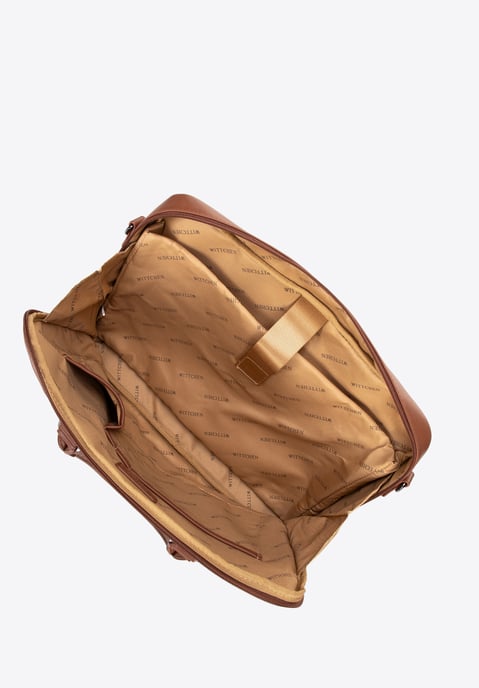 Bolso Wittchen para portátil de 16 pulgadas para hombre, marrón claro, piel sintética, marrón claro, piel ecológica - Image 3