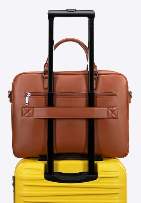 Bolso Wittchen para portátil de 16 pulgadas para hombre, marrón claro, piel sintética, marrón claro, piel ecológica - Image 5
