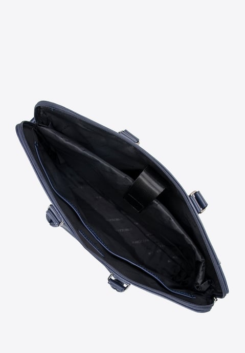 Bolso Wittchen para portátil de 16 pulgadas para hombre, piel sintética, azul marino, azul marino, piel ecológica - Image 3