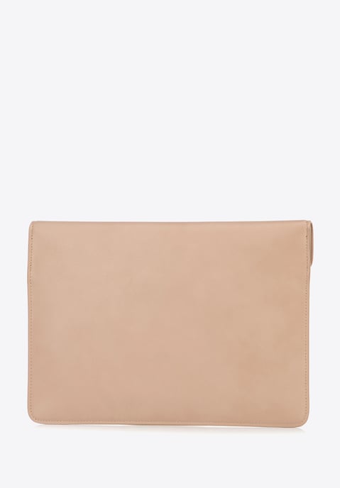 Funda para portátil Wittchen de 13" para hombre en piel sintética beige - Image 3
