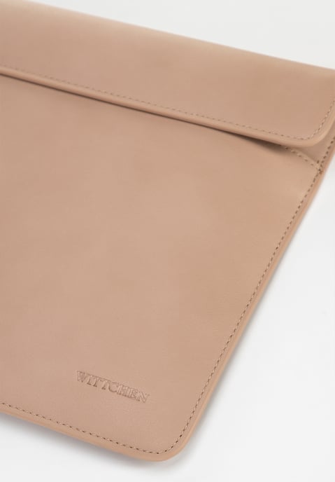 Funda para portátil Wittchen de 13" para hombre en piel sintética beige - Image 6