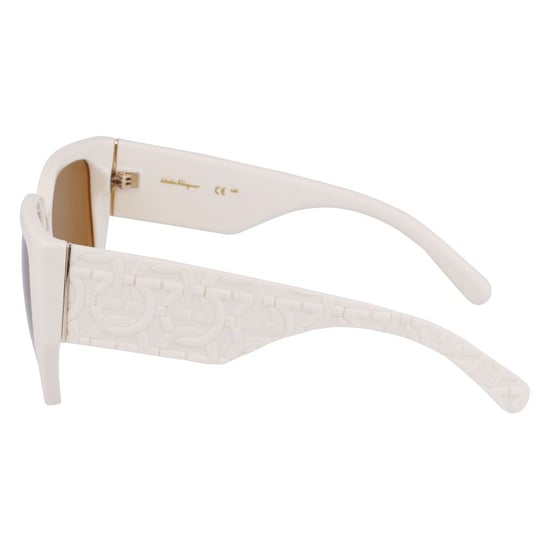 Gafas de sol Ferragamo White Bio Injected - Image 3
