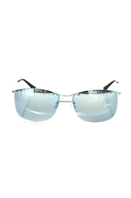 Gafas de sol para hombre Frankie Morello plateadas metálicas - Image 1