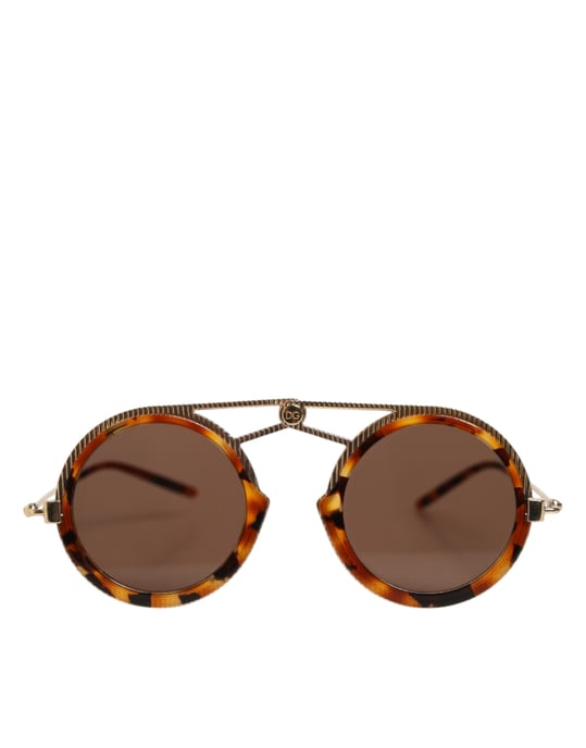 Gafas de sol DG Fatto A Mano con montura dorada Havana - Image 1