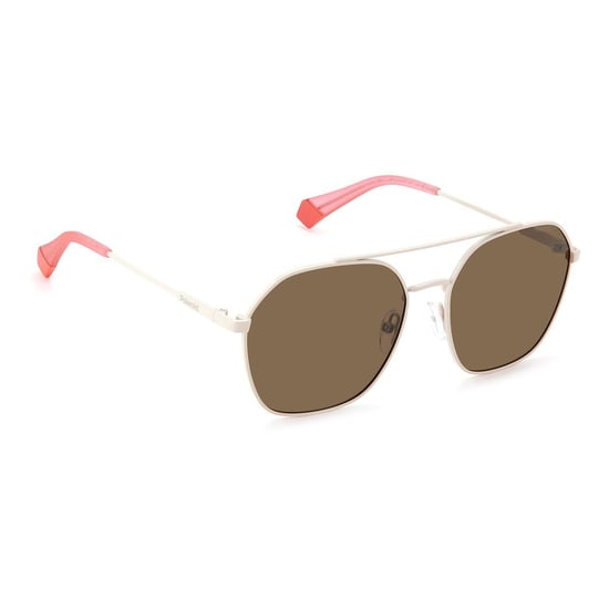 Gafas de sol de acero inoxidable beige Polaroid - Image 3