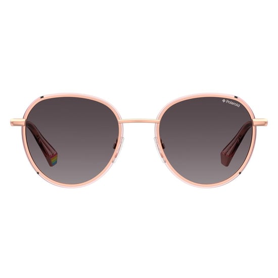 Gafas de sol metálicas Polaroid en oro rosa - Image 2