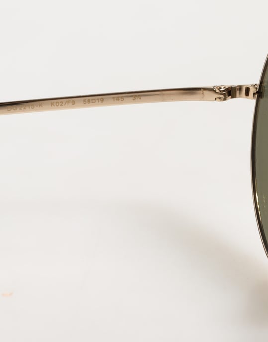 Gafas de sol redondas con lentes dorados de metal - Image 5