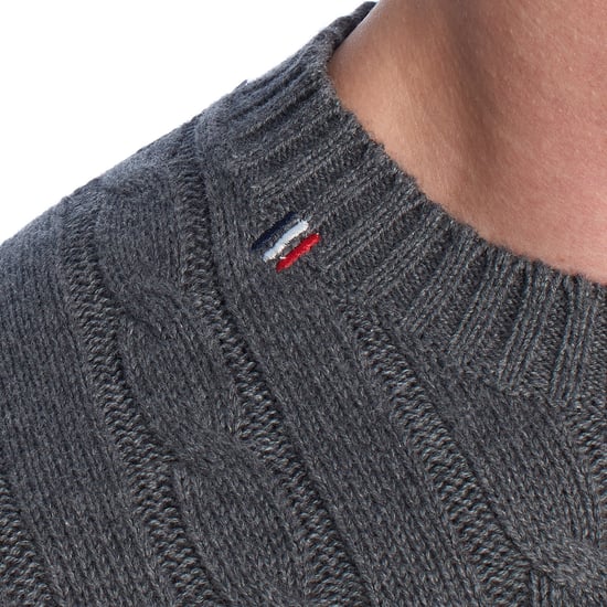 Suéter de Cuello Redondo de Punto Trenzado para Hombre US40173042 - Image 4
