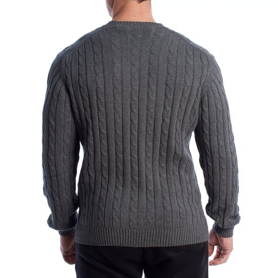 Suéter de Cuello Redondo de Punto Trenzado para Hombre US40173042 - Image 6