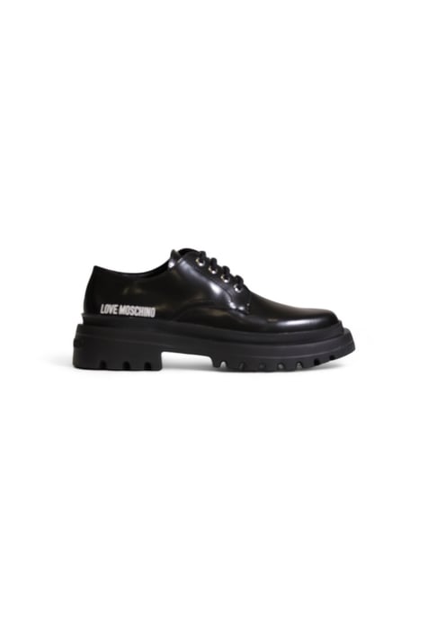 Zapatos Oxford de Cordones de Cuero Sintético Negro - Image 1