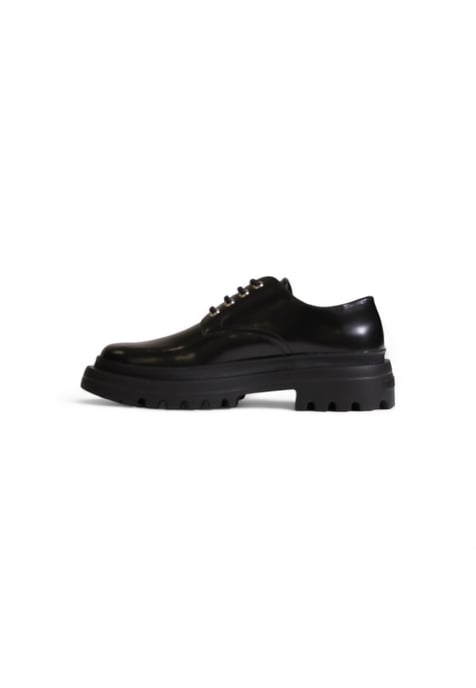 Zapatos Oxford de Cordones de Cuero Sintético Negro - Image 2