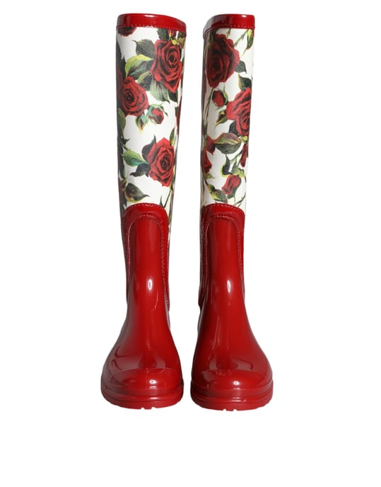 Botas de goma altas con estampado de rosas - Image 2
