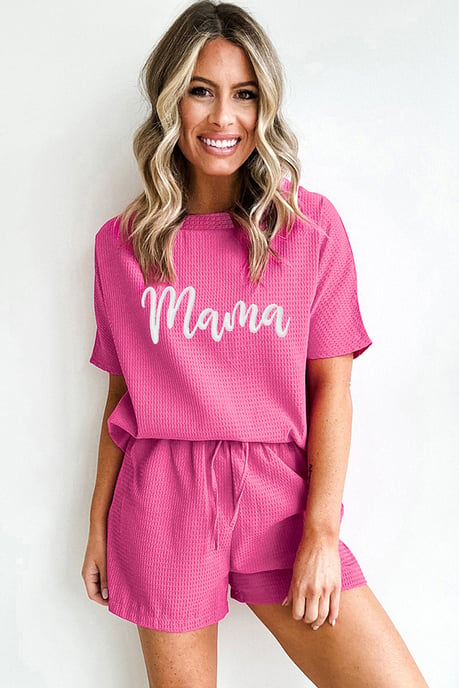 Conjunto de lounge de punto waffle Mama - Image 4